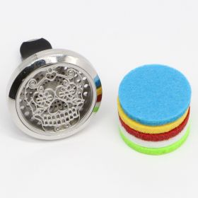 Clip'Arôme - Diffuseur d'huiles essentielles pour voiture en inox - Calavera - ZEN'Arôme