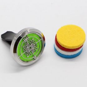 Clip'Arôme - Diffuseur d'huiles essentielles pour voiture en inox - Lotus - ZEN'Arôme