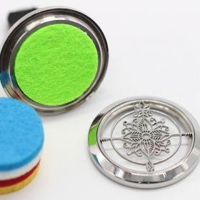 Clip'Arôme - Diffuseur d'huiles essentielles pour voiture en inox - Lotus - ZEN'Arôme