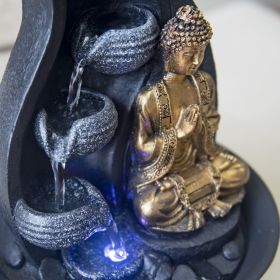 Fontana da interno - Bouddha Praya (con statua e illuminazione a LED) - Zen'Light