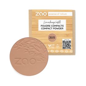 Nachfüllpack, Kompaktpuder Gesicht - 100% natürlich, Bio & Vegan - N°305, Milk Chocolate - Zao