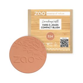 Nachfüller Puderrouge kompakt, Bio & Vegan - N° 324, Ziegelrot - Zao