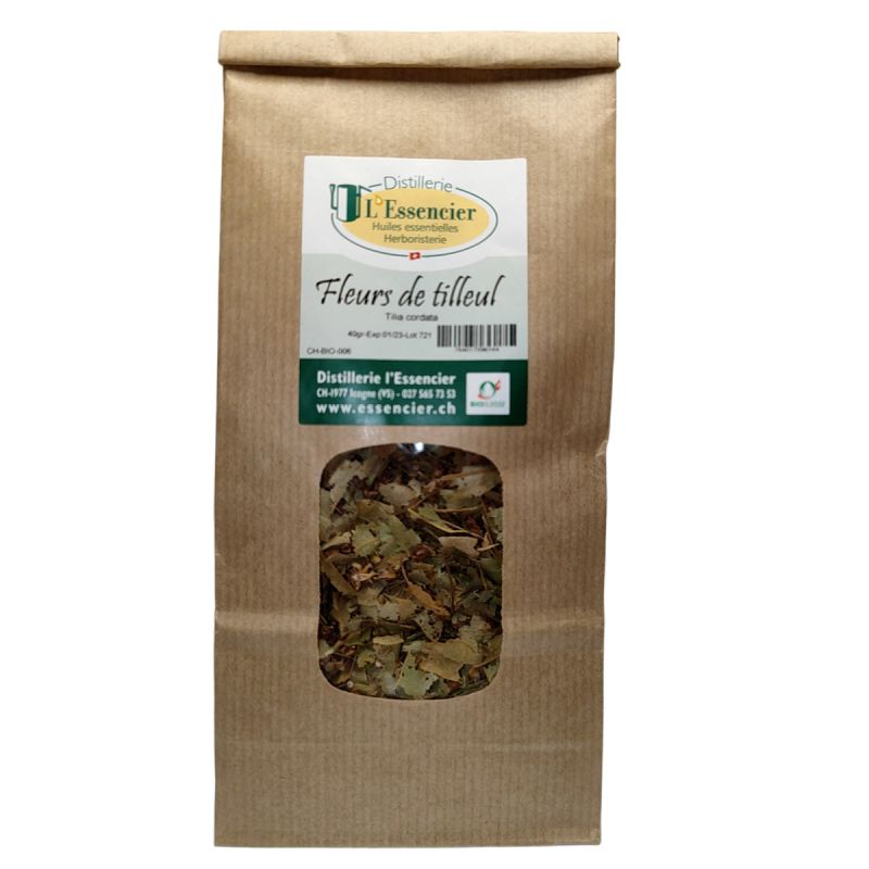 Fleurs de Tillent Bio de Suisse (Tilia cordata) - 40g - L'essencier