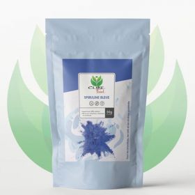 Poudre de Spiruline Bleue ou Phycocyanine (pure), Haute valeur nutritionnelle - 50g - CureFood