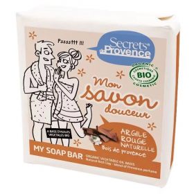 Mon Savon douceur BIO à l'argile rouge, senteur Bois de Provence - 100g - Secrets de Provence