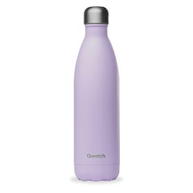 Bouteille en inox isotherme à double paroi, Pastel Lilas - 750ml - Qwetch 