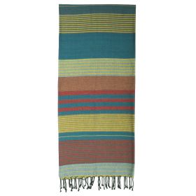 Fouta aus biologischer Baumwolle, Kollektion EBENE, RedBlue - 100x200cm - Karawan