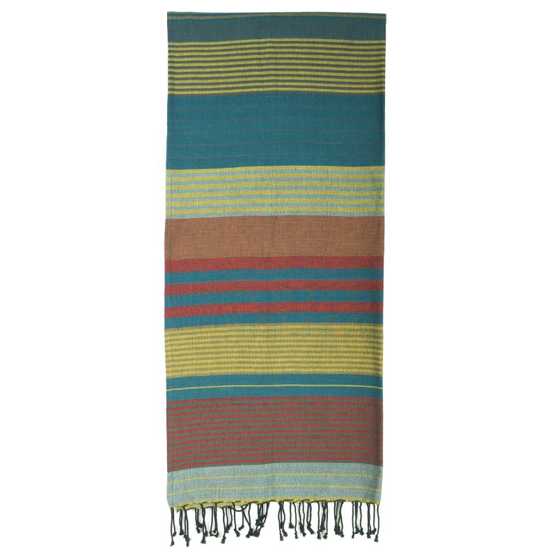 Fouta aus biologischer Baumwolle, Kollektion EBENE, RedBlue - 100x200cm - Karawan