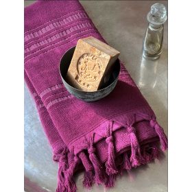 Fouta aus Bio-Baumwolle, Dolce Collection (1 Seite Frottee), Amethyst - 90x170cm - Karawan