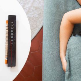 Räucherstäbchenhalter aus Stein mit eleganter Linie "Kaya" Mond - Les encens du Monde