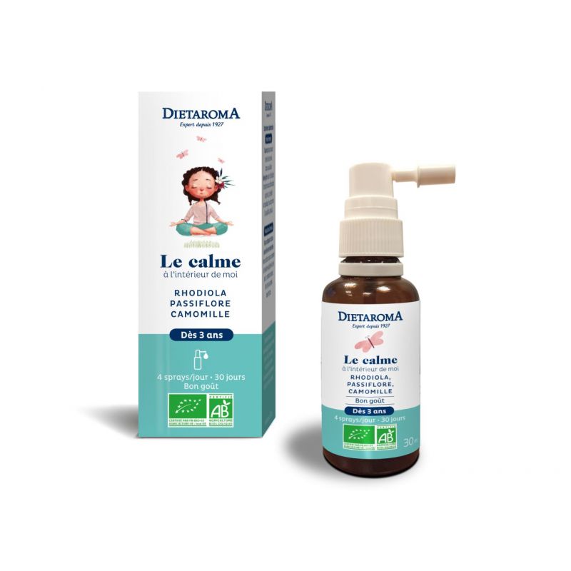 La calma dentro di me, per bambini dai 3 anni - Rodiola, Passiflora e Camomilla - Spray 30ml - Dietaroma