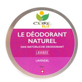 Bio-Creme Deodorant mit Bikarbonat, Lavendel - 60g - Curenat