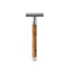 Rasoir de Sécurité "Collection 1990" en bois d'Olivier & inox - Gentleman Barbier