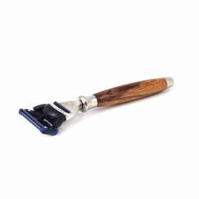 Rasoir Gillette Fusion en bois de serpent & inox - Gentleman Barbier