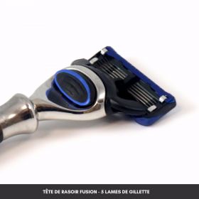 Rasoir Gillette Fusion en bois de serpent & inox - Gentleman Barbier