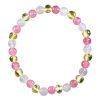 Bracciale in pietre naturali per adulti - Ambra limone, calcedonio e quarzo rosa - 19 cm - Irréversible Bijoux