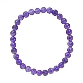 Armband aus Naturstein für Erwachsene - Amethyst - 19cm - Irréversible Bijoux