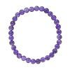 Bracciale in pietra naturale per adulti - Ametista - 19 cm - Irréversible Bijoux
