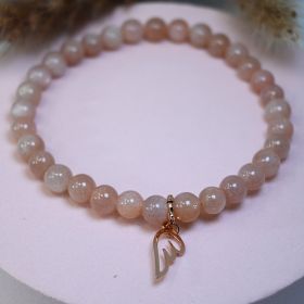 Bracelet en pierre naturelle pour adultes - Pierre de soleil - 19cm - Irréversible Bijoux