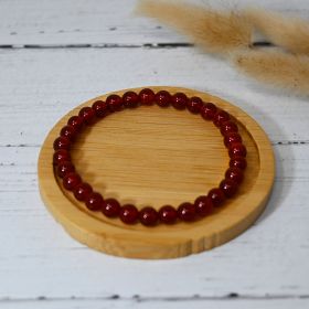 Bracciale in pietra naturale per adulti - Corniola - 19 cm - Irréversible Bijoux