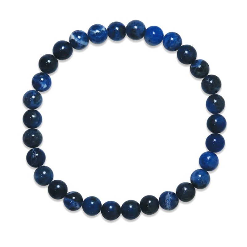 Bracciale in pietra naturale per adulti - Sodalite - 19 cm - Irréversible Bijoux