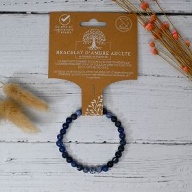 Bracciale in pietra naturale per adulti - Sodalite - 19 cm - Irréversible Bijoux
