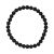 Bracciale in pietra naturale per adulti - Ossidiana - 19 cm - Irréversible Bijoux