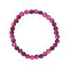 Bracciale in pietra naturale per adulti - Occhio di tigre rosa - 19 cm - Irréversible Bijoux
