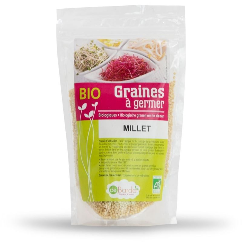 Semi di miglio intero BIO da germogliare - 200g - De Bardo