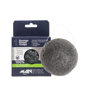 KONJAC EXPÉRIENCE, Éponge pour le visage - Purifie, exfolie, tonifie - ManEtik