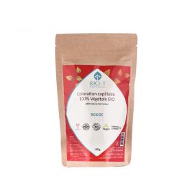 Colore organico 100% naturale per capelli, Rosso - 100g - BIO-T