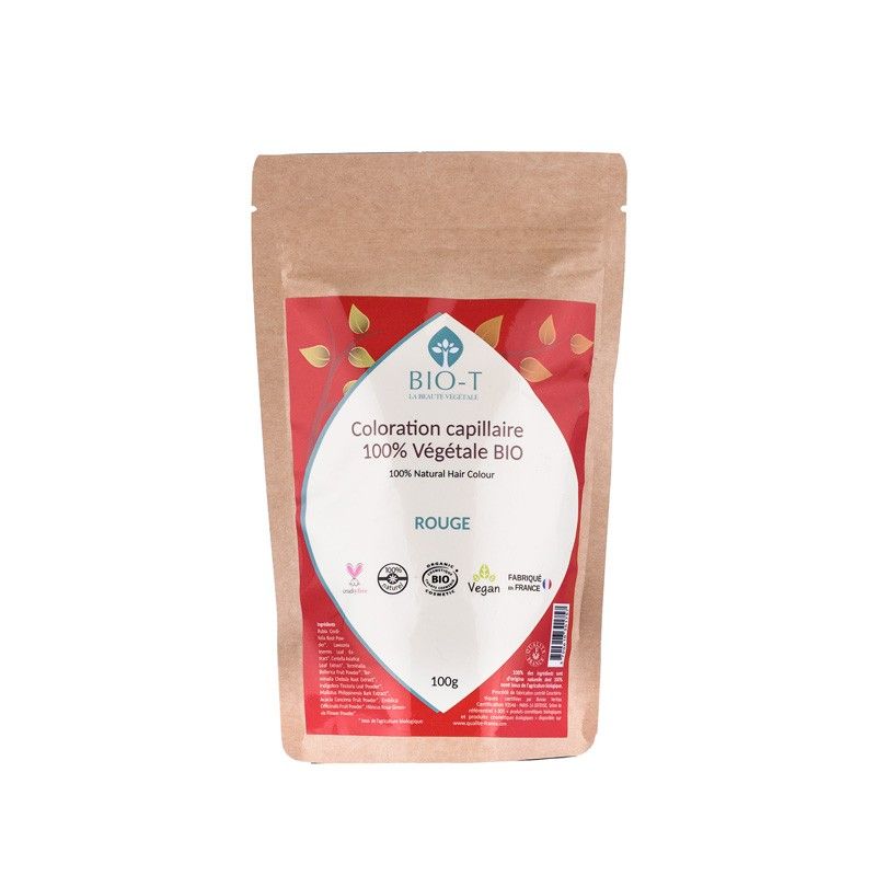 Coloration végétale 100% naturelle & BIO, Rouge - 100g - BIO-T