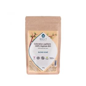 Colore organico 100% naturale per capelli, Biondo oro - 100g - BIO-T