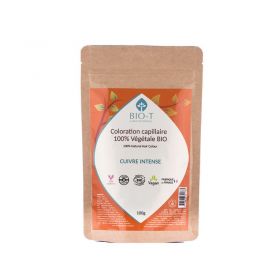 Coloration végétale 100% naturelle & BIO, Cuivre Intense - 100g - BIO-T