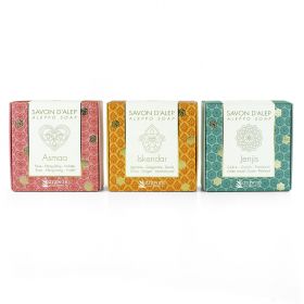 Savon d'Alep parfumé "Asmaa", aux parfums florales - 100g - Karawan