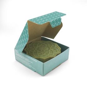 Sapone di Aleppo profumato "Jenjis", con note balsamiche e legnose - 100g - Karawan