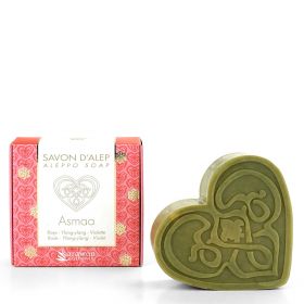 Sapone di Aleppo profumato "Asmaa" con fragranze floreali - 100g - Karawan