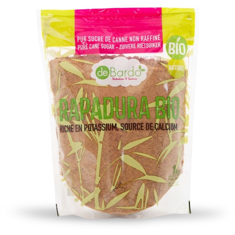 Reiner Vollrohrzucker, Rapadura BIO, Unraffiniert - 1 kg - De Bardo
