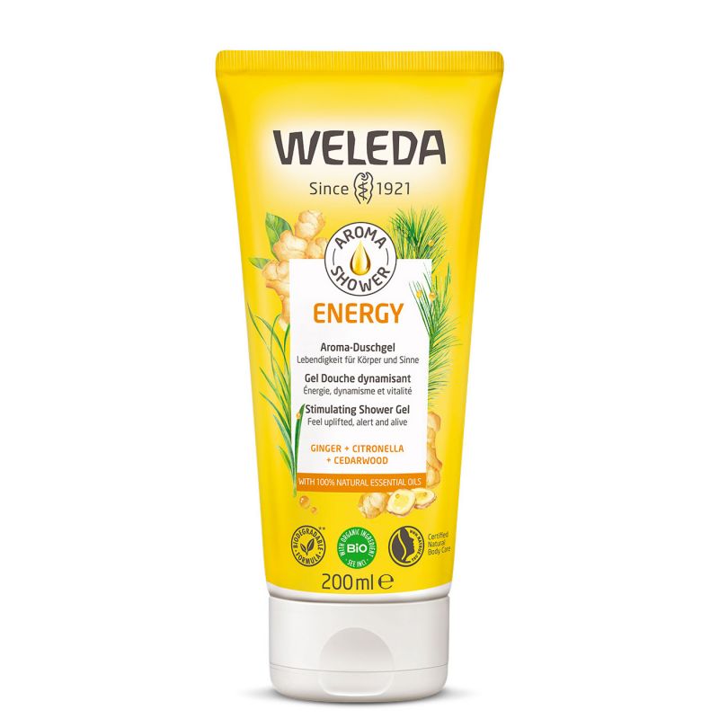 Aromatisches Duschgel ENERGY mit Ingwer, Zitronengras & Zedernholz - 200ml - Weleda