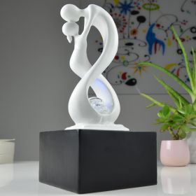 Fontana d'acqua - "Amor" Bianco e nero (con luce LED e palla) - Zen'Light