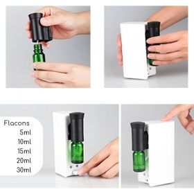 Allemand : "Direktvernebelungs-Aroma-Diffusor für ätherische Öle, MOBYSENS Weiß - ZEN'Arôme