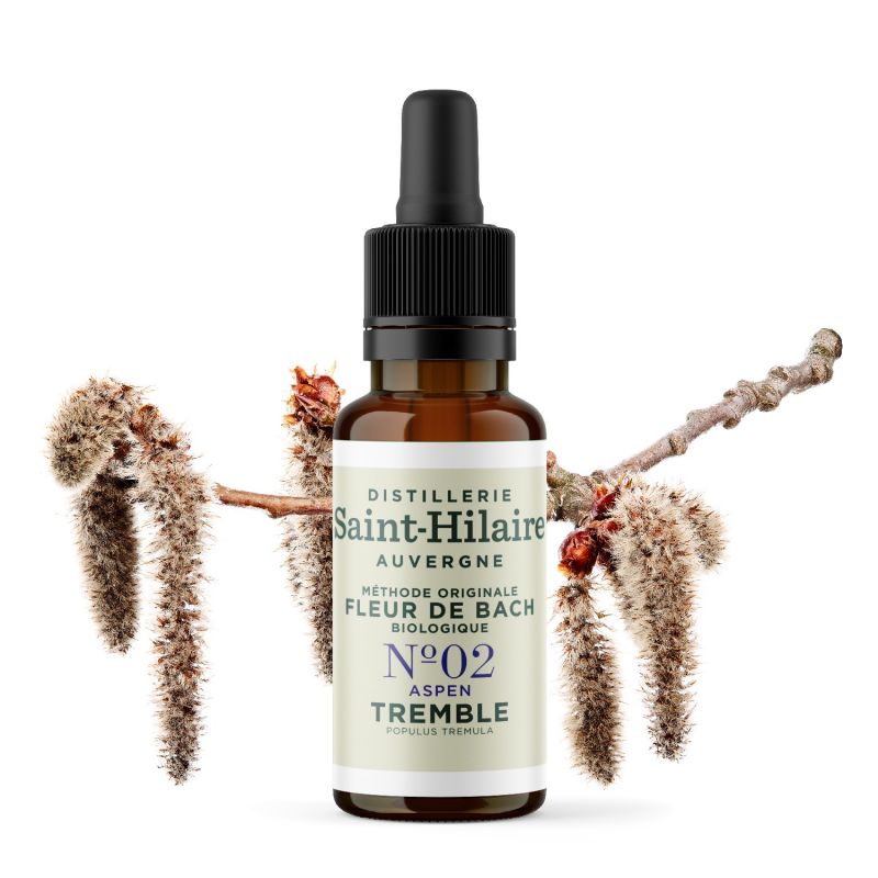Bachblüten BIO "Original Methode", Nr. 2, Zitterpappel, Aspen (Populus tremula) - 20ml - Saint-Hilaire