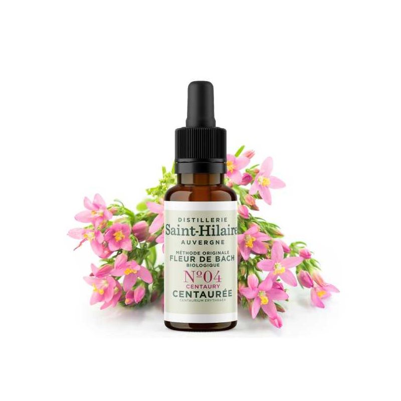 Fleurs de Bach BIO "Méthode original", N° 4, Centaurée, Centaury (Centaurium erythraea) - 20ml - Saint-Hilaire