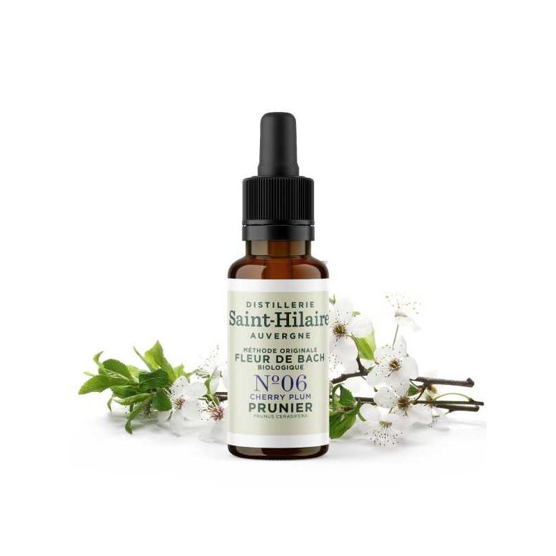 Fleurs de Bach BIO "Méthode original", N° 6, Prunier, Cherry Plum (Prunus cerasifera) - 20ml - Saint-Hilaire