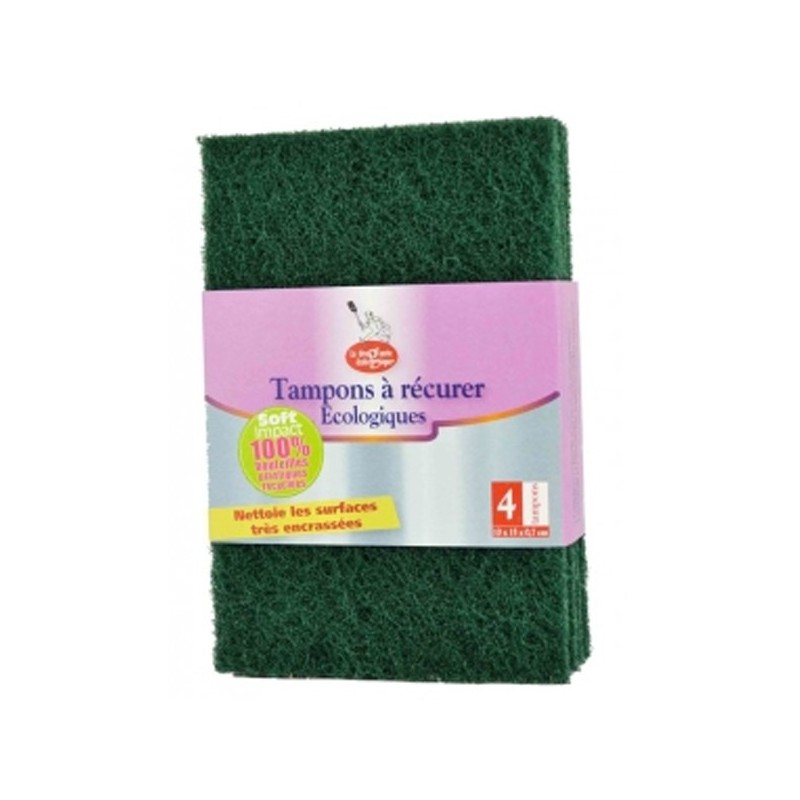 Scheuerschwämme PET-Recycling - 4 Stk. - La Droguerie écologique