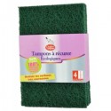 Eponges à récurer (Grattoir vert) 100% en PET recyclé ! - Pack de 4 pièces - La Droguerie écologique
