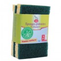 Spugne abrasive ecologici, PET riciclato e cellulosa vegetale - 2 pz - La Droguerie écologique