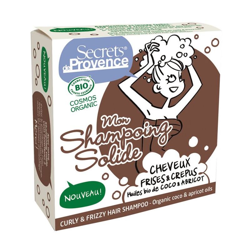 Il mio shampoo solido biologico, appositamente studiato per capelli ricci e crespi - 85g - Secrets de Provence