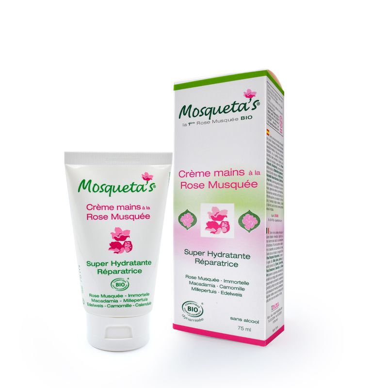 Crème mains BIO à la Rose Musquée - 75ml - Mosqueta's