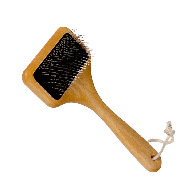 Brosse de toilettage éco-responsable pour chiens et chats en bois de hêtre FSC - La Droguerie Ecologique